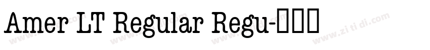 Amer LT Regular Regu字体转换 Amer LT Regular Regu字体转换